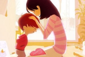 Eu também me abaixo na altura do meu filho para falar com ele