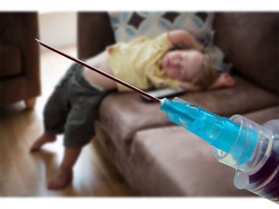 crianças não vacinadas