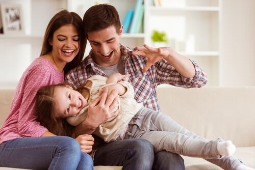 pensar positivamente em família