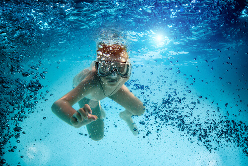 Mergulho para crianças, o contato com a natureza
