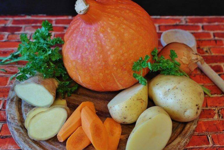 Cenoura com batatas ao forno