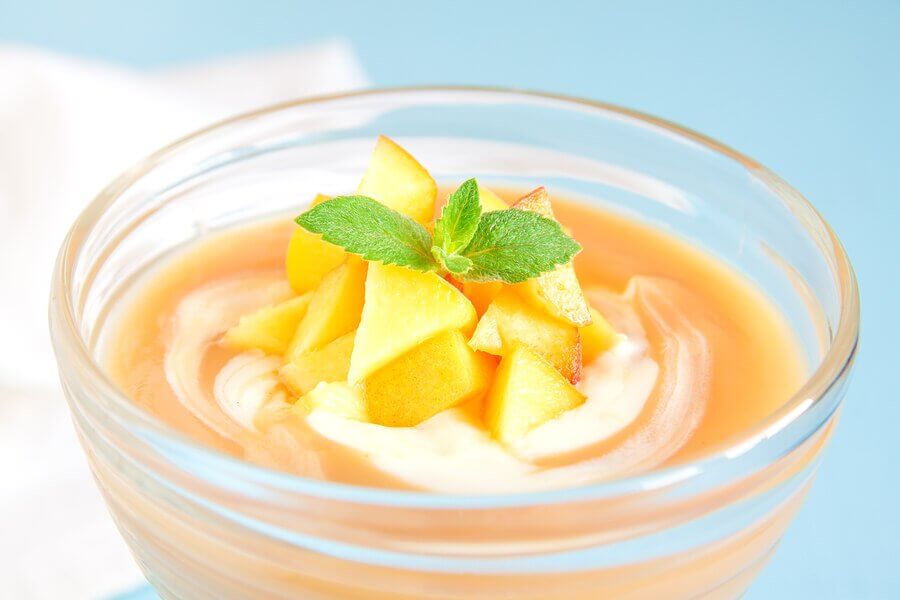 Papinha de pêssego caseira