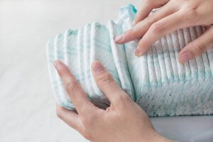 Decoração: motos de fraldas para bebês