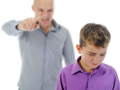pai gritando com o filho