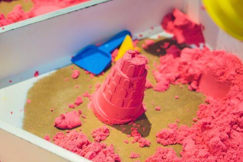 Areia moldável para crianças