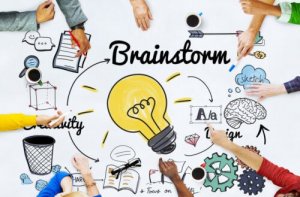 Brainstorming para a realização de trabalhos em grupo