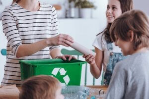 Aprendendo a reciclar em família