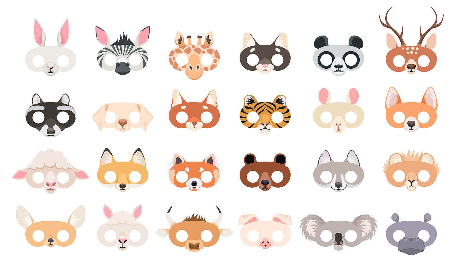 Máscaras: artesanatos de animais