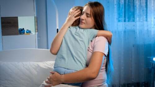 A visualização para ajudar as crianças a dormir