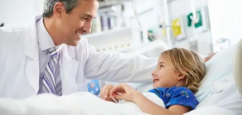 A hospitalização infantil.