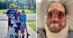 Pai herói arrisca a vida para salvar dois dos seus filhos de ônibus em chamas